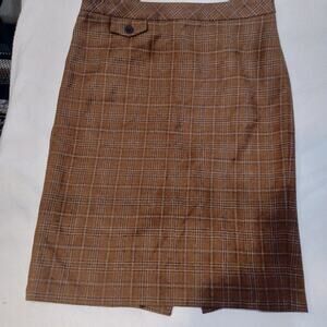 J.Crew No.2 Pencil plaid wool skirt SZ 6 money Dark Academia Office Siren